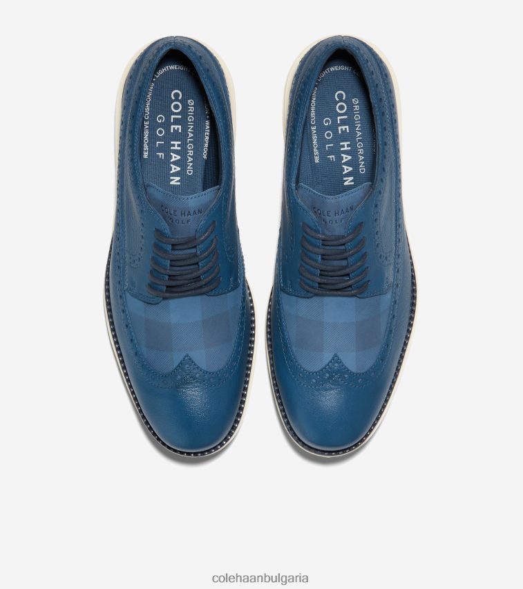 Cole Haan оригинална голф обувка Grand мъже 84PB6Z406 знаме синьо-тъмно сако-слонова кост обувки