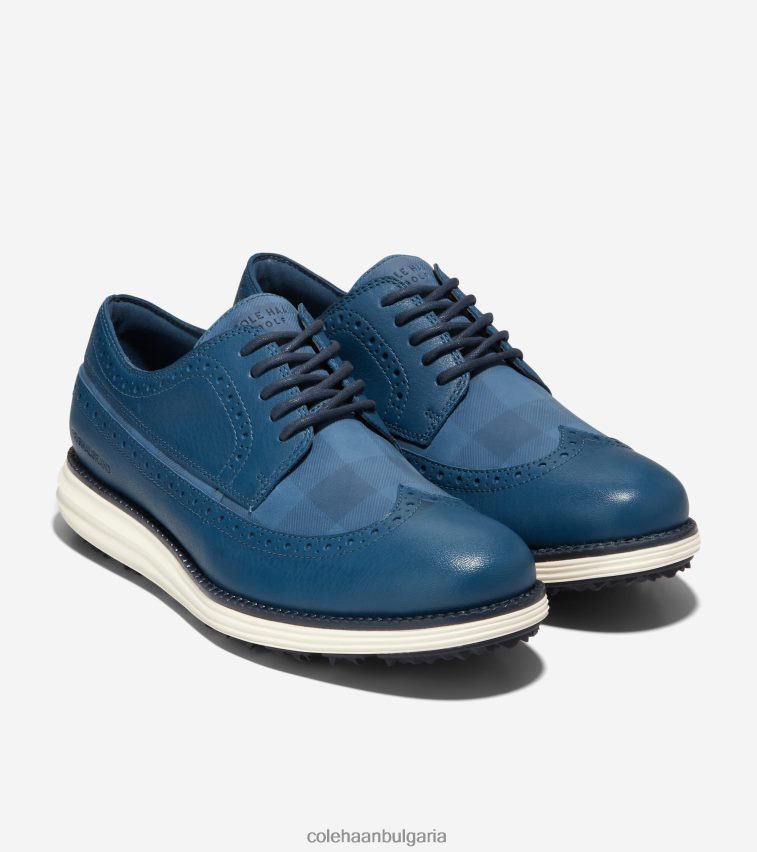 Cole Haan оригинална голф обувка Grand мъже 84PB6Z406 знаме синьо-тъмно сако-слонова кост обувки