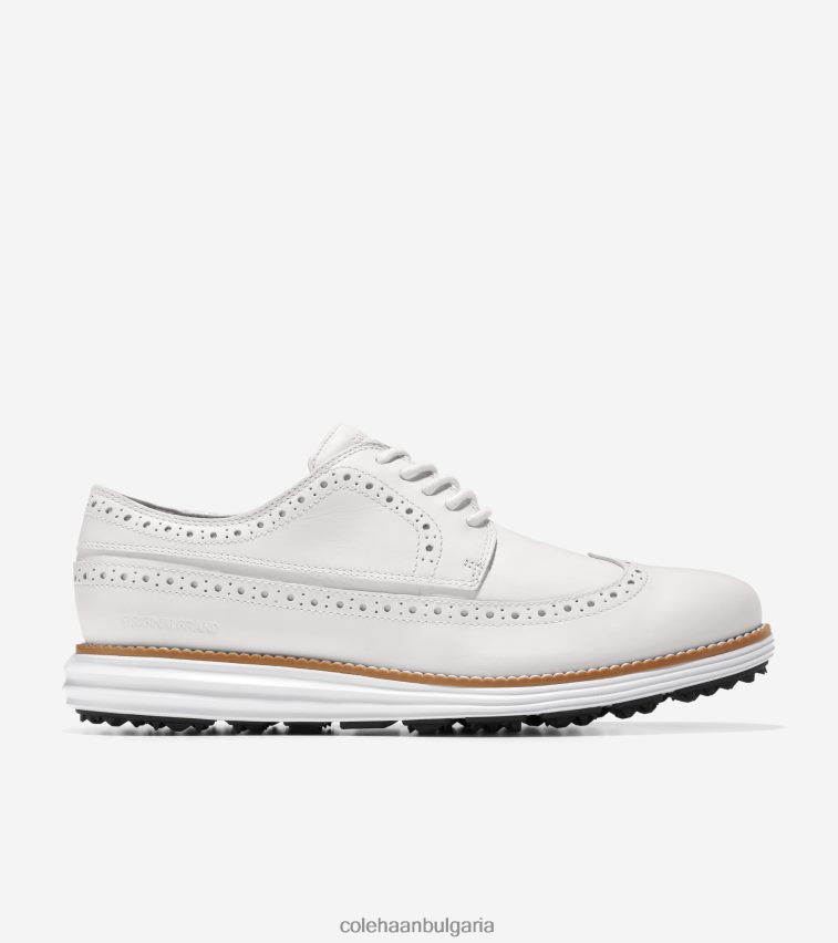 Cole Haan оригинална голф обувка Grand мъже 84PB6Z408 оптично бяло-естествено обувки