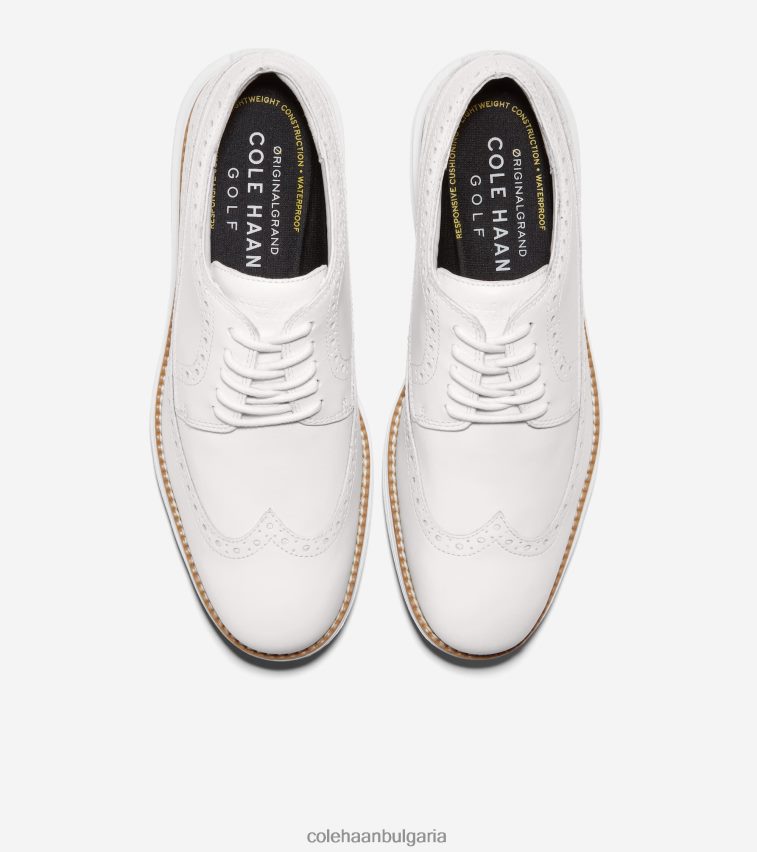 Cole Haan оригинална голф обувка Grand мъже 84PB6Z408 оптично бяло-естествено обувки