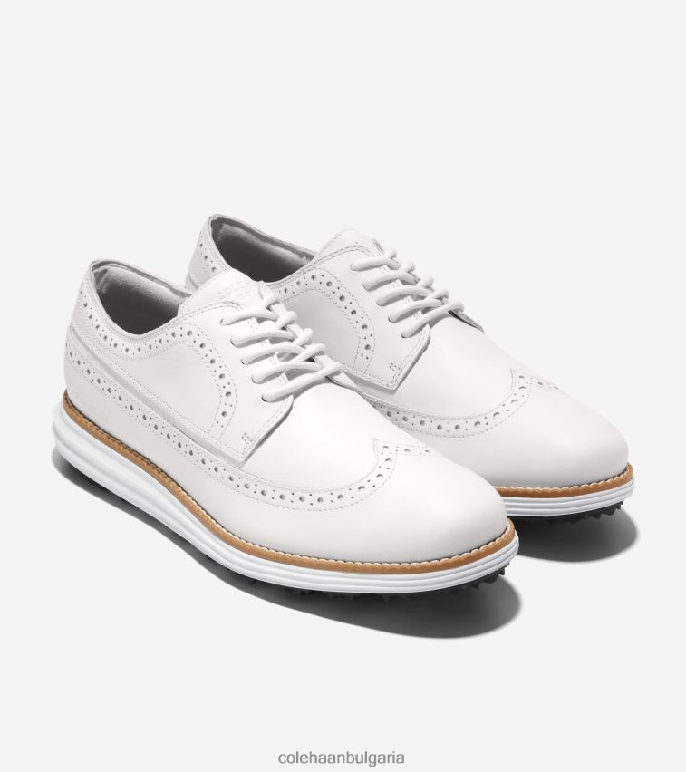 Cole Haan оригинална голф обувка Grand мъже 84PB6Z408 оптично бяло-естествено обувки