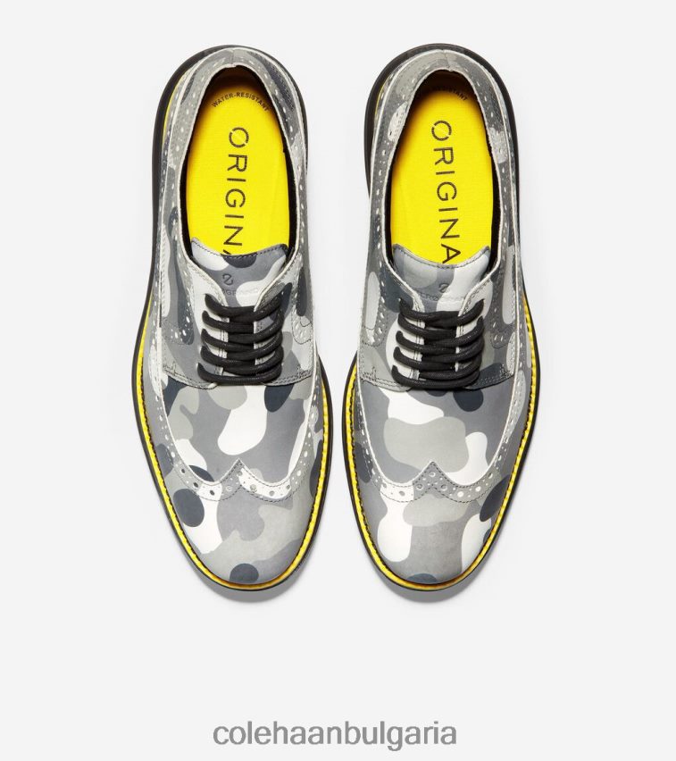 Cole Haan оригинална голф обувка Grand мъже 84PB6Z409 сив камуфлаж обувки