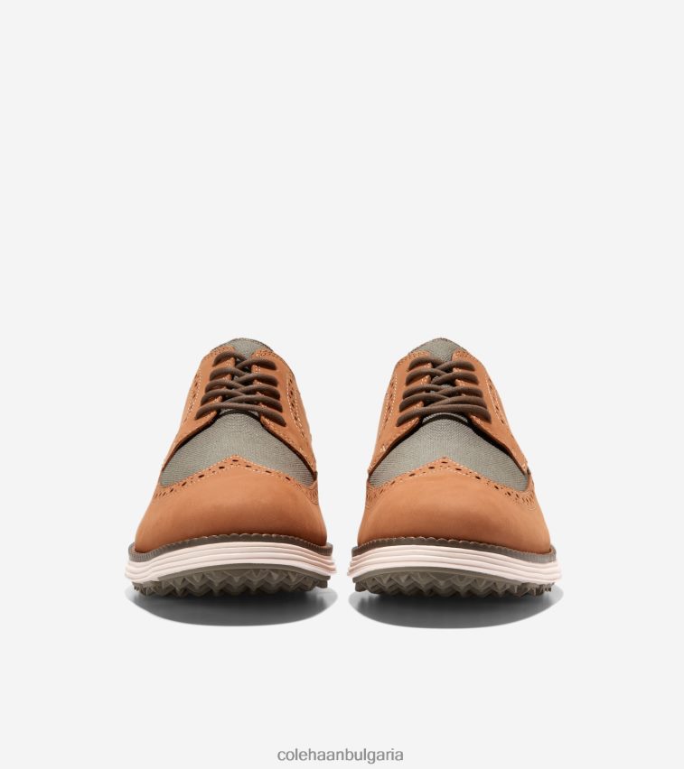 Cole Haan оригинална голф обувка Grand мъже 84PB6Z410 пекан-чай листа-избелен тен-трюфел обувки