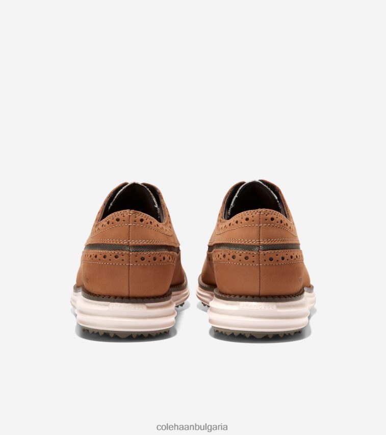 Cole Haan оригинална голф обувка Grand мъже 84PB6Z410 пекан-чай листа-избелен тен-трюфел обувки