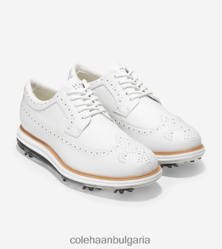 Cole Haan оригинална голф обувка grand tour мъже 84PB6Z483 оптично бяло-естествено обувки