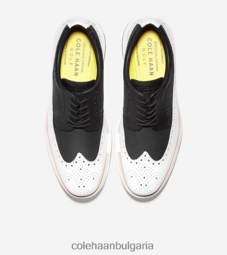 Cole Haan оригинална голф обувка grand tour мъже 84PB6Z484 черно-оптично бяло обувки