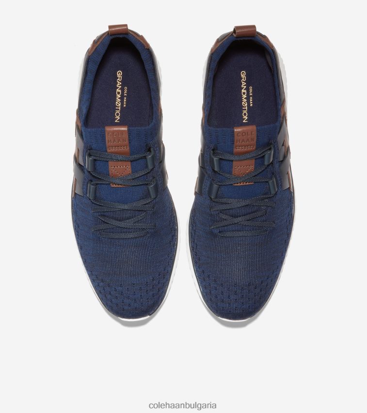 Cole Haan grandmotion тъкани маратонки мъже 84PB6Z418 морско мастило-божур stitchlite обувки