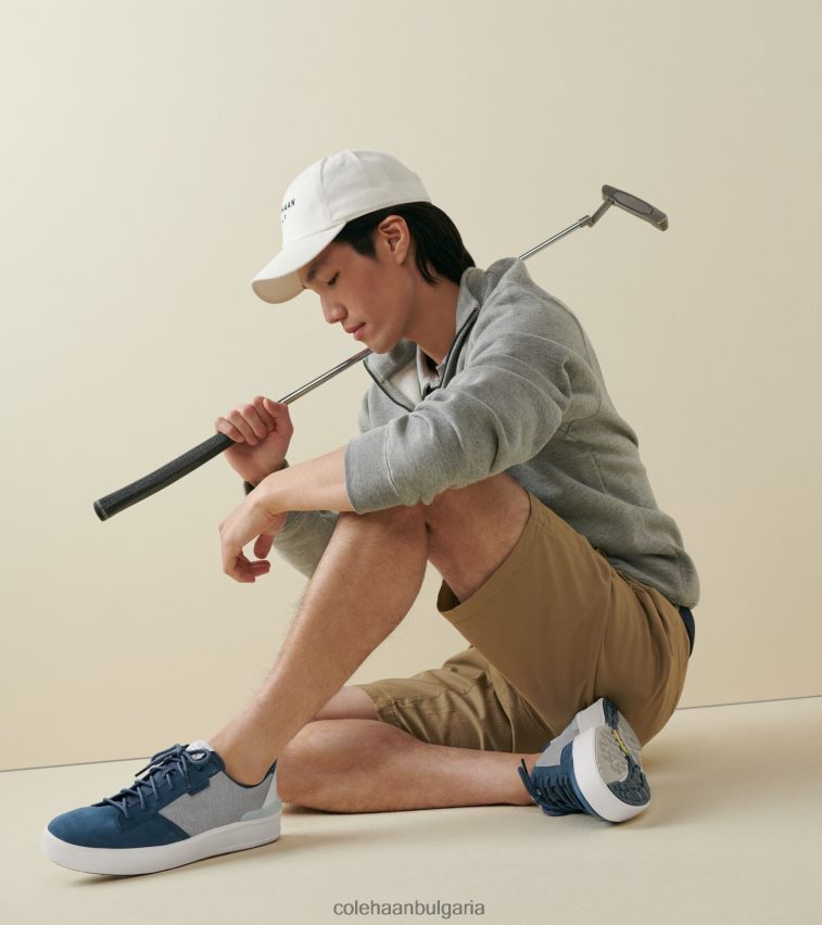 Cole Haan обувка за голф grandpro crew мъже 84PB6Z403 знаме син оптичен бял микро чип обувки