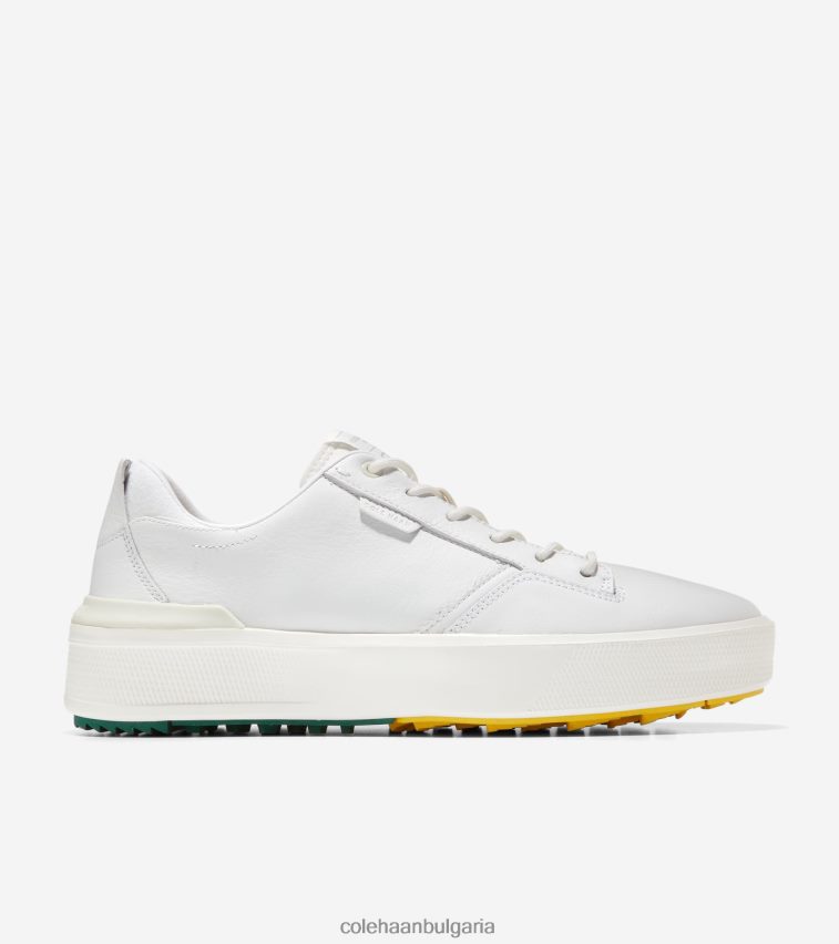 Cole Haan обувка за голф grandpro crew мъже 84PB6Z405 бяла кожа-авантюрин обувки
