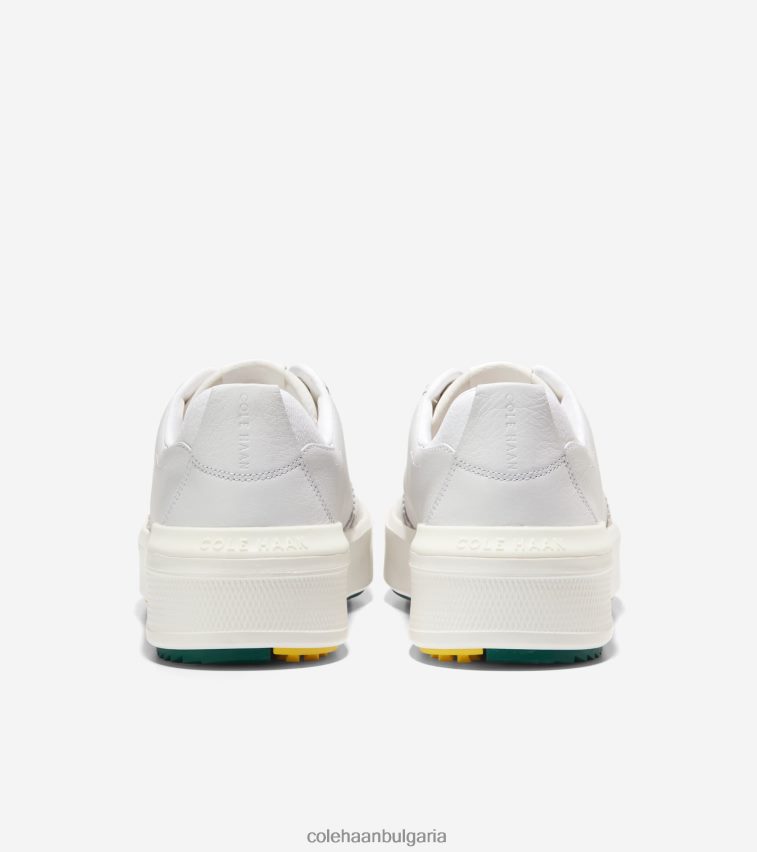 Cole Haan обувка за голф grandpro crew мъже 84PB6Z405 бяла кожа-авантюрин обувки