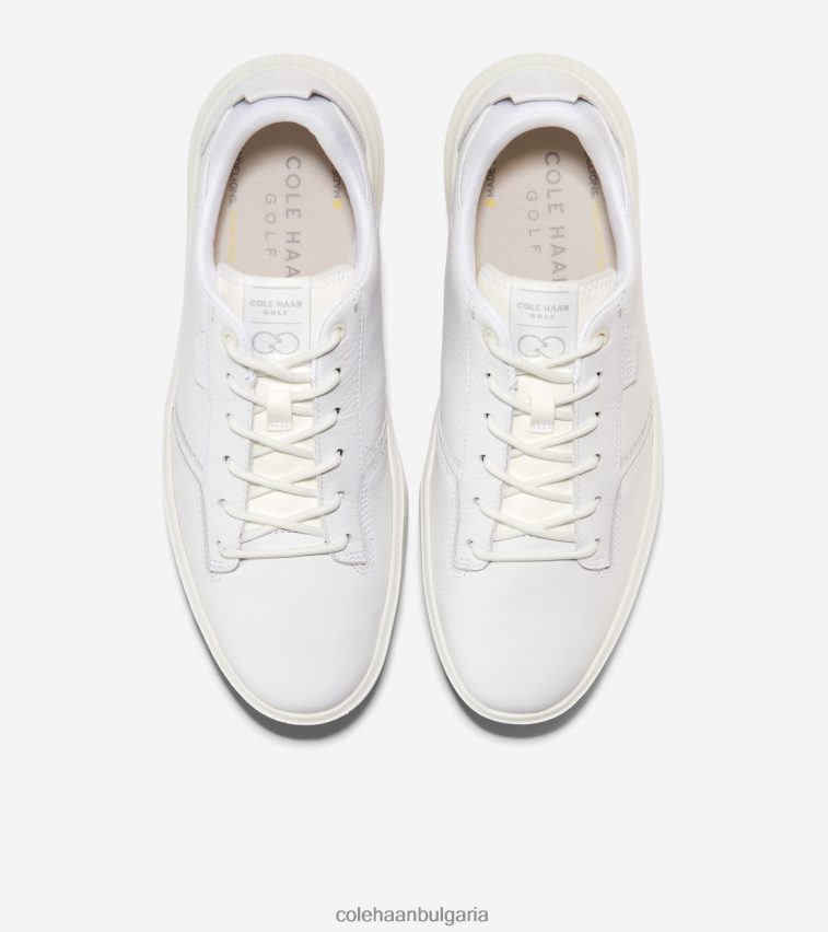 Cole Haan обувка за голф grandpro crew мъже 84PB6Z405 бяла кожа-авантюрин обувки