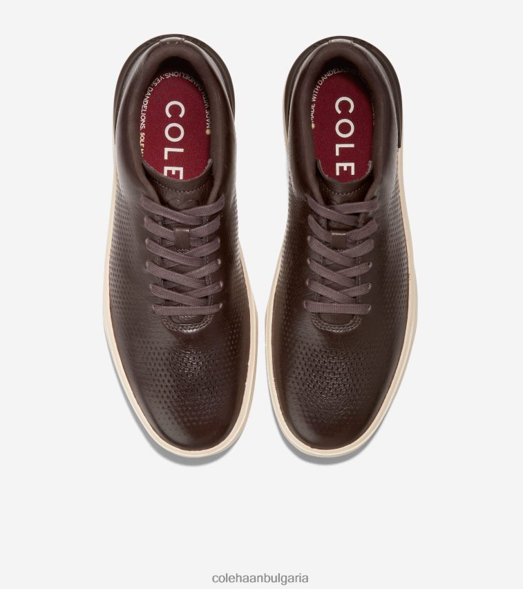 Cole Haan grandpro crew лазерни маратонки мъже 84PB6Z480 черен шоколад-слонова кост-сира обувки