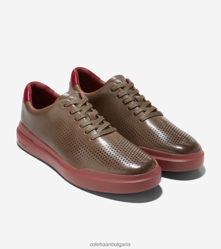 Cole Haan grandpro rally лазерно изрязани маратонки мъже 84PB6Z265 трюфел-сира обувки
