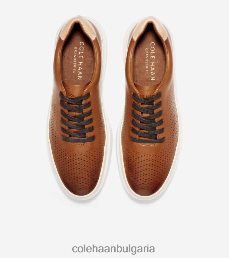 Cole Haan grandpro rally лазерно изрязани маратонки мъже 84PB6Z266 британски тен-слонова кост обувки