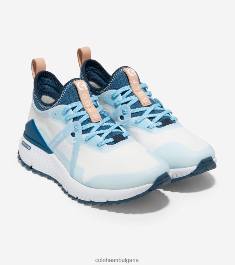 Cole Haan zerogrand изпреварват голф обувки мъже 84PB6Z411 оптика бяло-синьо знаме обувки