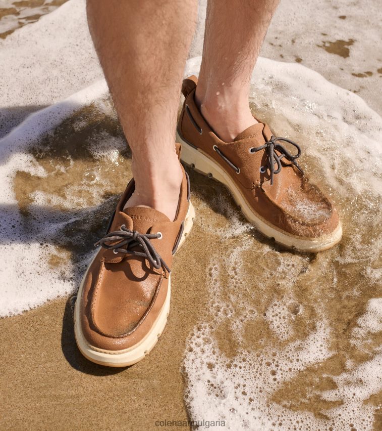 Cole Haan 4. обувка за регатна лодка zerogrand мъже 84PB6Z253 пекан-ангорска дъвка обувки