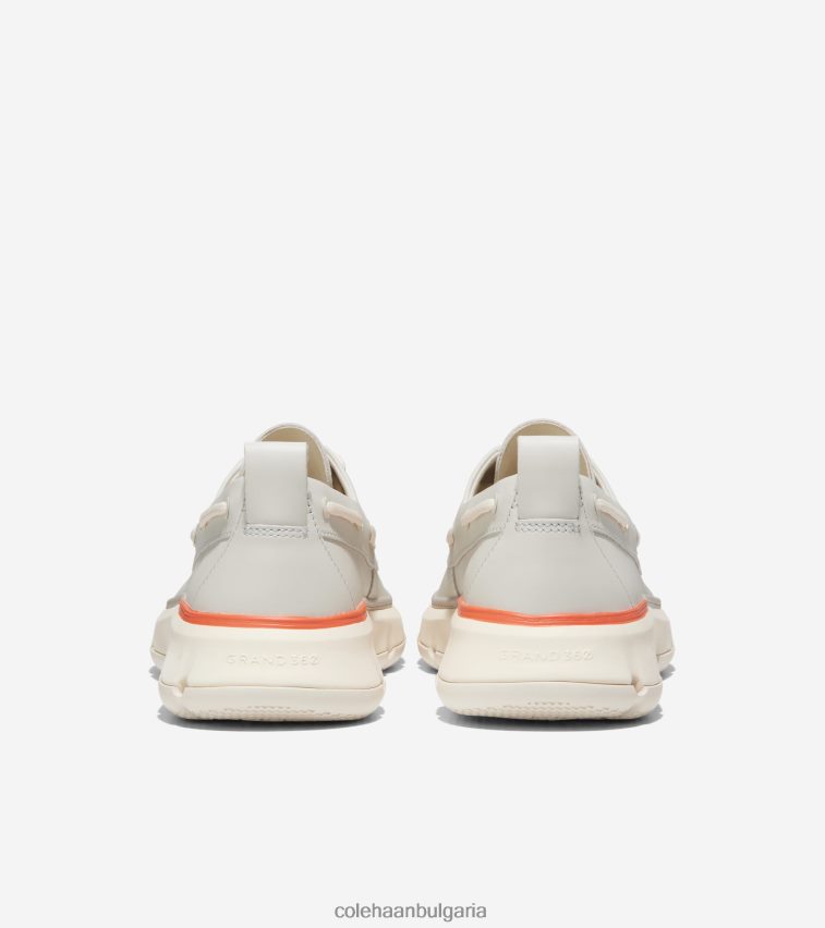 Cole Haan 4. обувка за регатна лодка zerogrand мъже 84PB6Z254 сребърна бреза-слонова кост-червено оранжево обувки