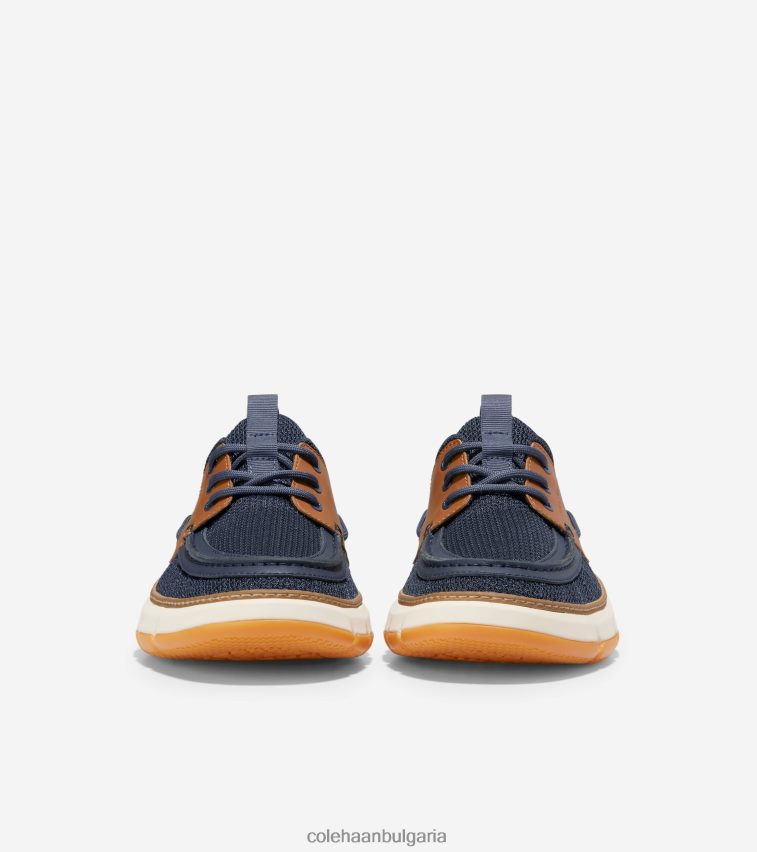 Cole Haan 4. обувка за регатна лодка zerogrand мъже 84PB6Z257 тъмносин блейзър-британски тен-слонова кост обувки