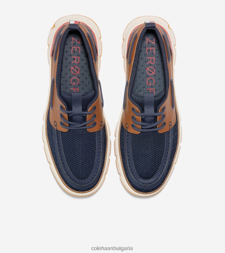 Cole Haan 4. обувка за регатна лодка zerogrand мъже 84PB6Z257 тъмносин блейзър-британски тен-слонова кост обувки