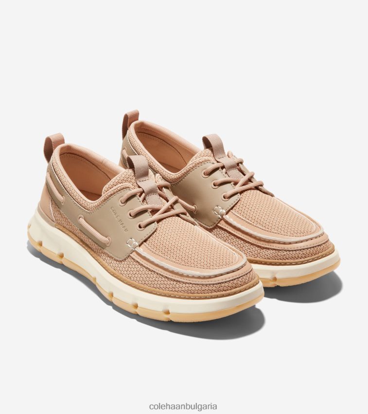 Cole Haan 4. обувка за регатна лодка zerogrand мъже 84PB6Z258 сусам-дюна-слонова кост обувки