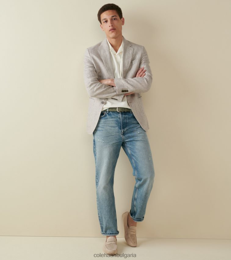 Cole Haan голям лазерен драйвер за пени мъже 84PB6Z294 сусам-дюна обувки