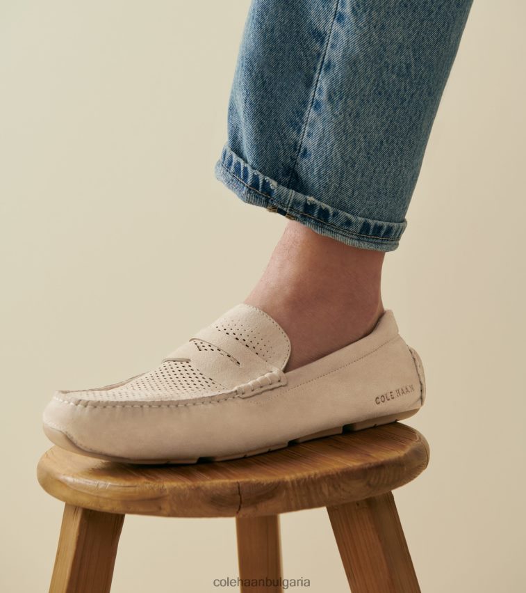 Cole Haan голям лазерен драйвер за пени мъже 84PB6Z294 сусам-дюна обувки
