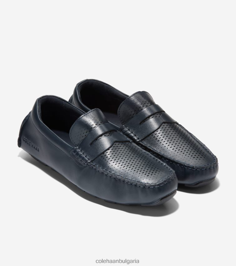 Cole Haan голям лазерен драйвер за пени мъже 84PB6Z295 тъмносин блейзър обувки