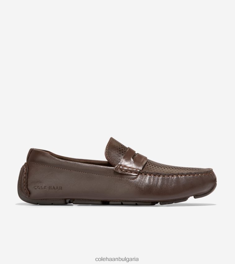 Cole Haan голям лазерен драйвер за пени мъже 84PB6Z296 трюфел-ява обувки