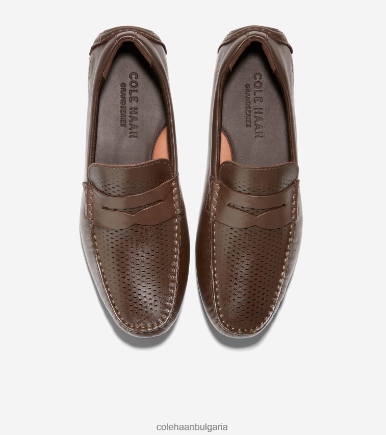 Cole Haan голям лазерен драйвер за пени мъже 84PB6Z296 трюфел-ява обувки