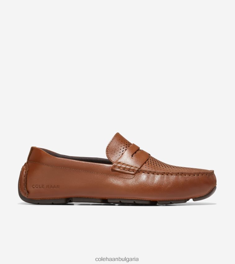 Cole Haan голям лазерен драйвер за пени мъже 84PB6Z297 британски tan-java обувки