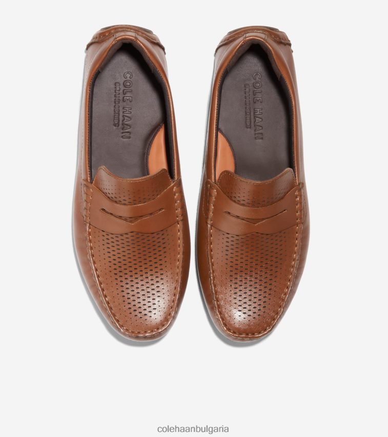 Cole Haan голям лазерен драйвер за пени мъже 84PB6Z297 британски tan-java обувки