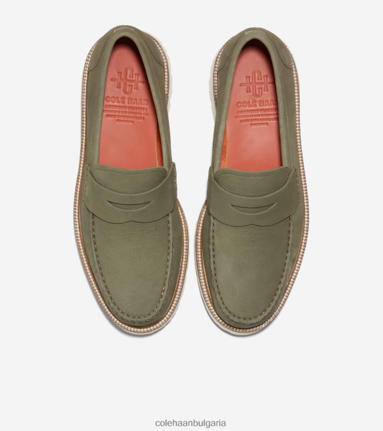 Cole Haan американски класически пени мокасини мъже 84PB6Z374 чаена бяла чапла обувки