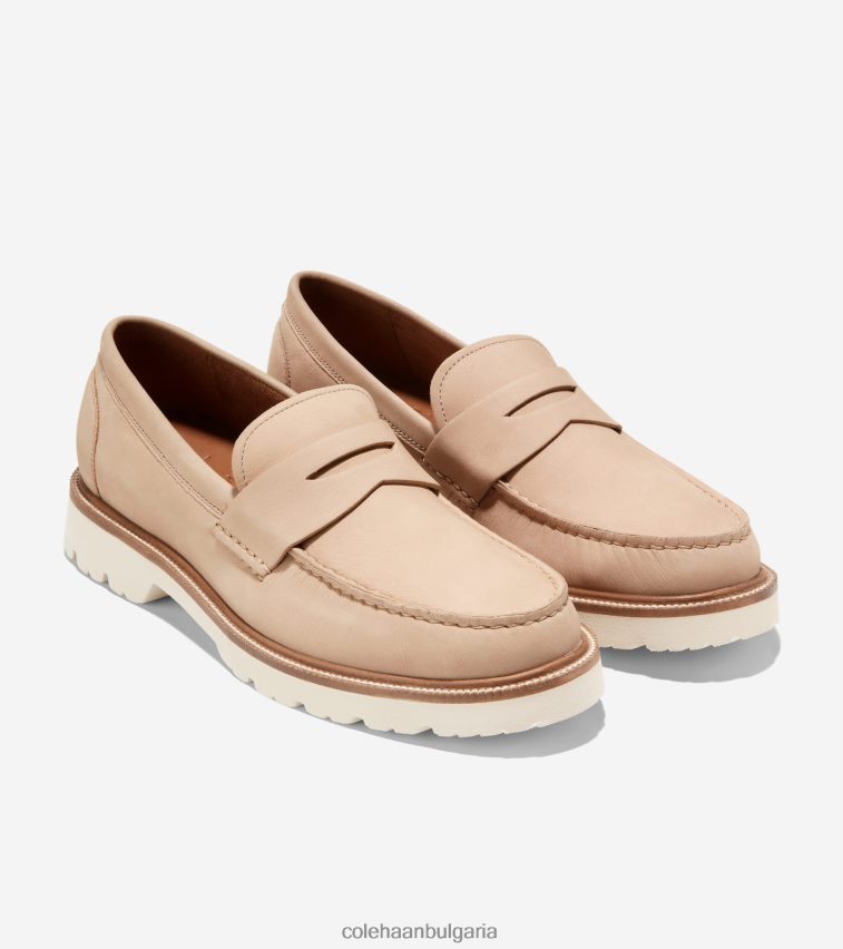 Cole Haan американски класически пени мокасини мъже 84PB6Z375 сусамова чапла обувки