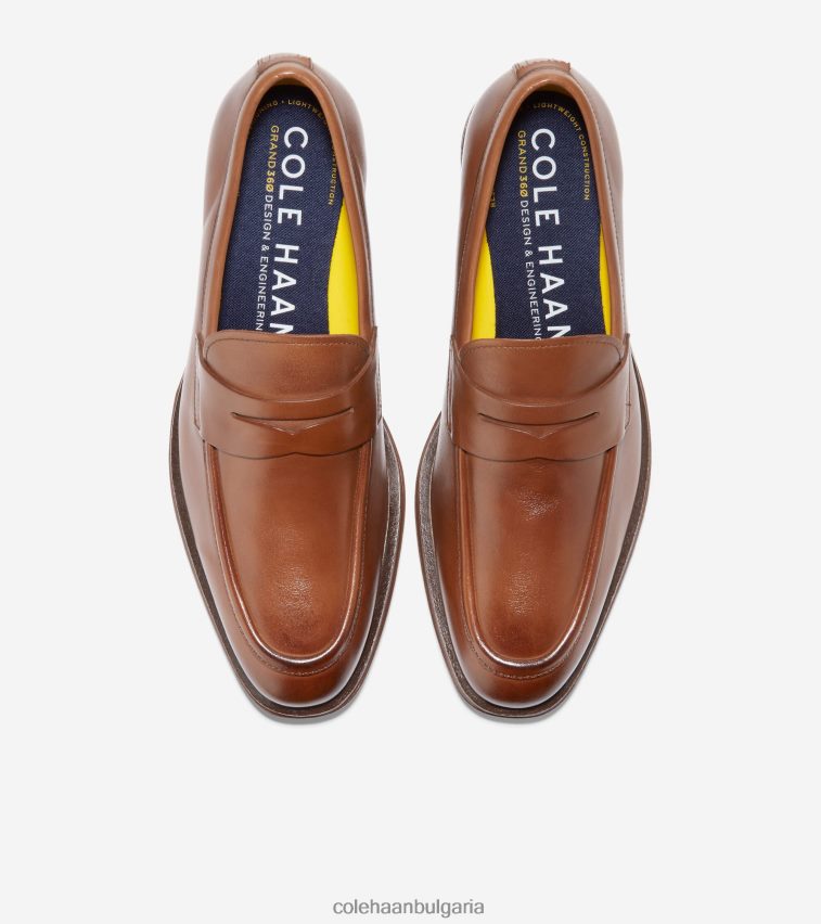 Cole Haan модерни класически пени мокасини мъже 84PB6Z447 британски тен обувки
