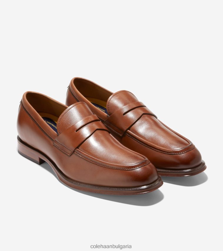 Cole Haan модерни класически пени мокасини мъже 84PB6Z447 британски тен обувки
