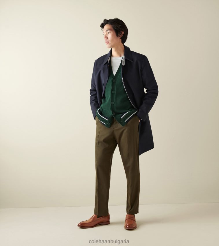 Cole Haan модерни класически пени мокасини мъже 84PB6Z447 британски тен обувки