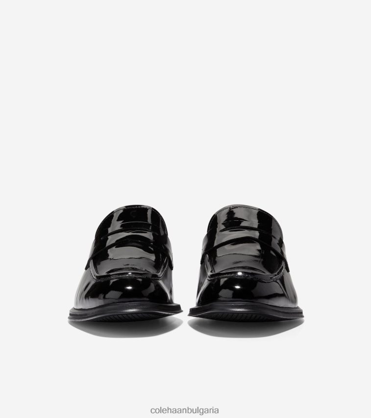 Cole Haan модерни класически пени мокасини мъже 84PB6Z448 черен патент обувки