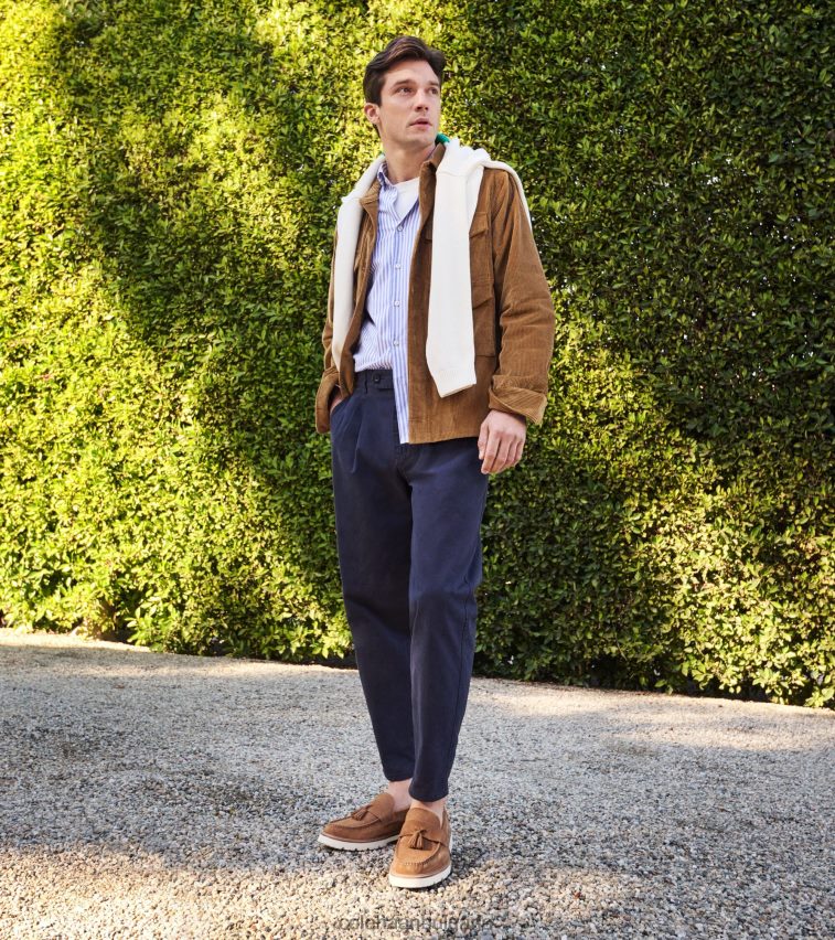 Cole Haan американски класически мокасини с пискюли мъже 84PB6Z450 златна медена чапла обувки