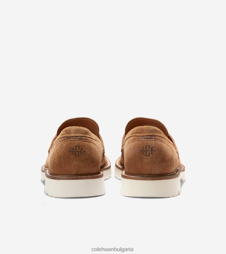 Cole Haan американски класически мокасини с пискюли мъже 84PB6Z450 златна медена чапла обувки