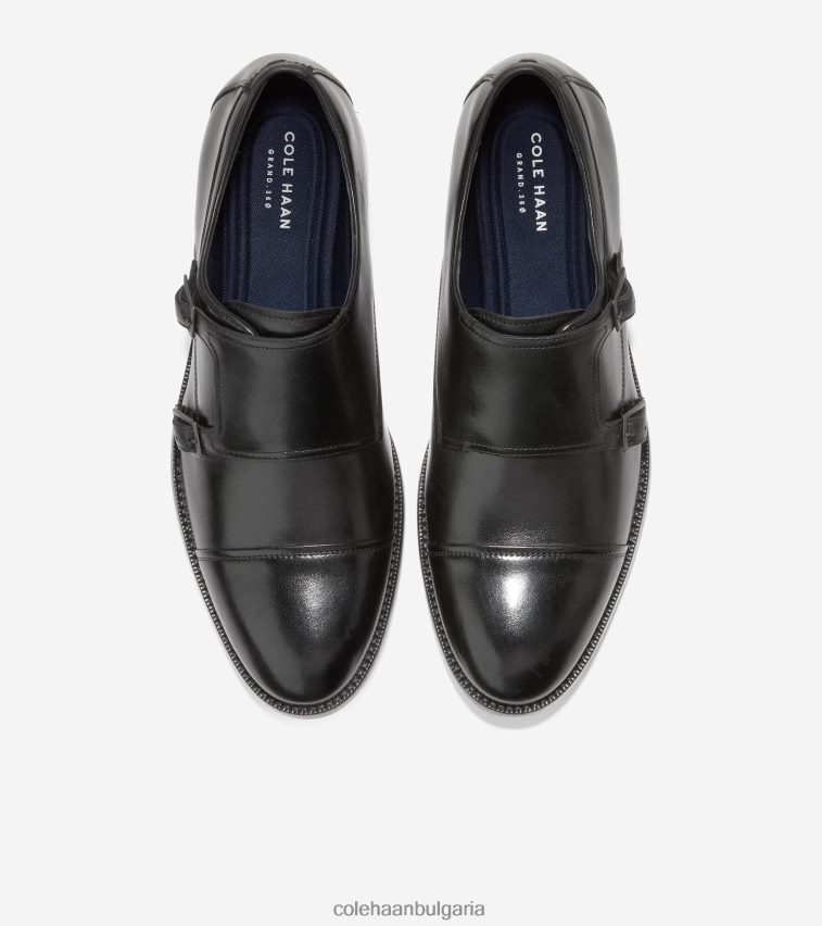 Cole Haan Харисън монашеска каишка мъже 84PB6Z473 черен обувки