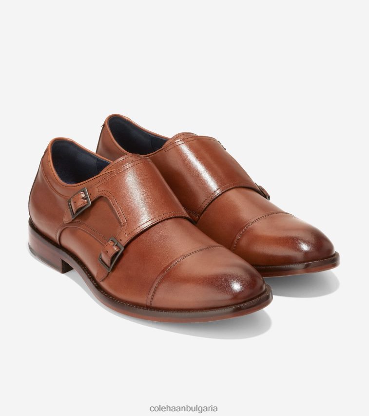 Cole Haan Харисън монашеска каишка мъже 84PB6Z474 британски тен обувки