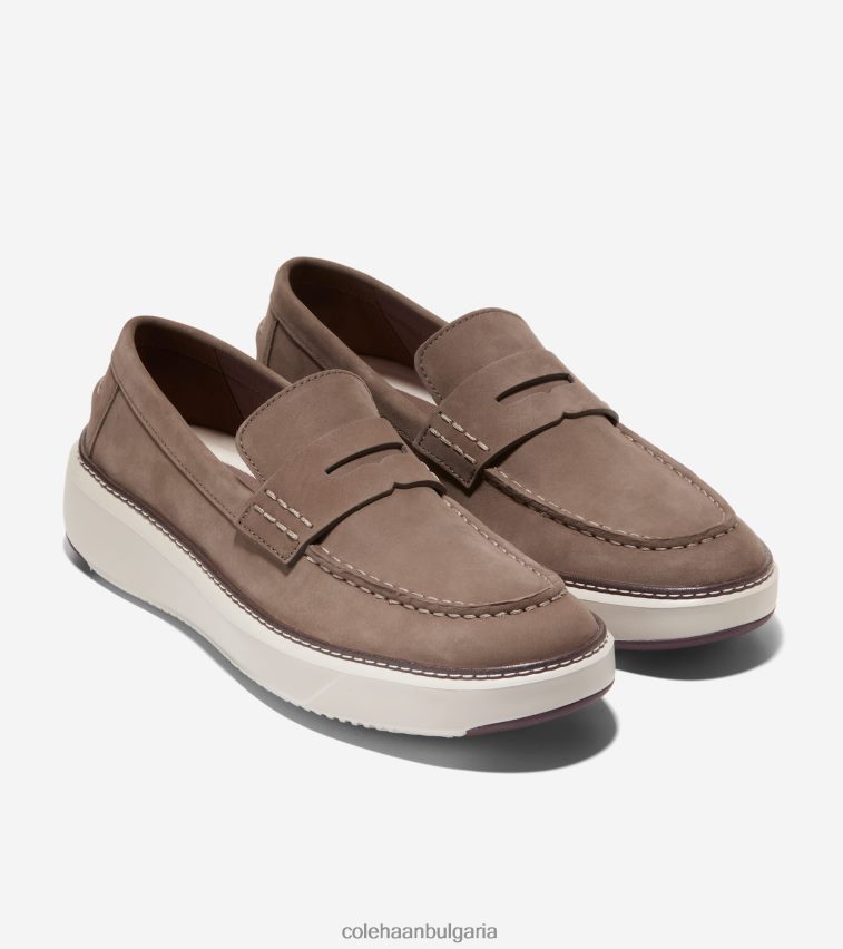 Cole Haan grandpro topspin пени мокасини мъже 84PB6Z291 трюфел-сребърна бреза стичлит обувки