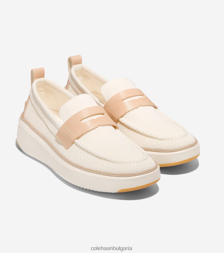 Cole Haan grandpro topspin пени мокасини мъже 84PB6Z318 слонова кост-ечемик бежов stitchlite обувки