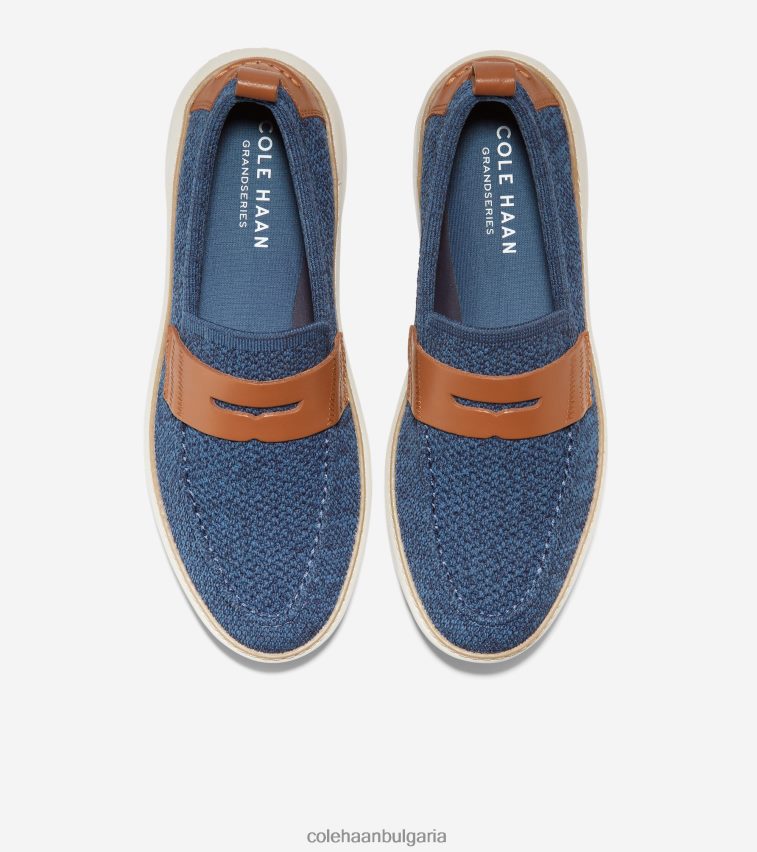 Cole Haan grandpro topspin пени мокасини мъже 84PB6Z322 знаме син стичлайт-британски тен обувки