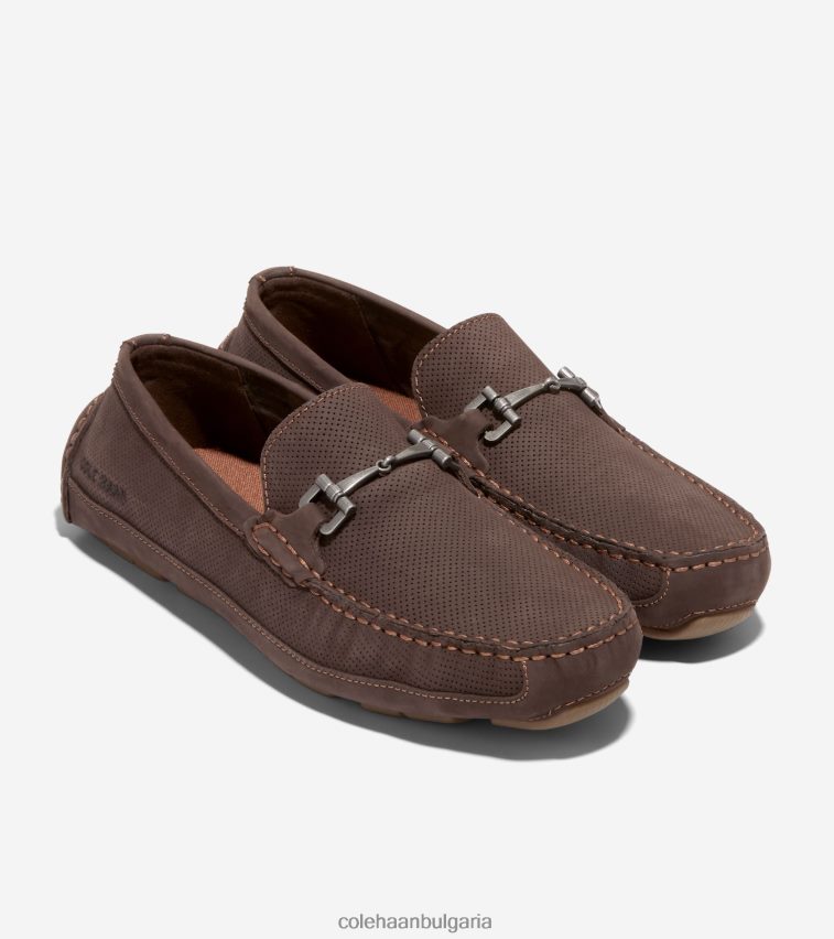 Cole Haan wyatt bit драйвер мъже 84PB6Z357 черен шоколад-дъвка обувки