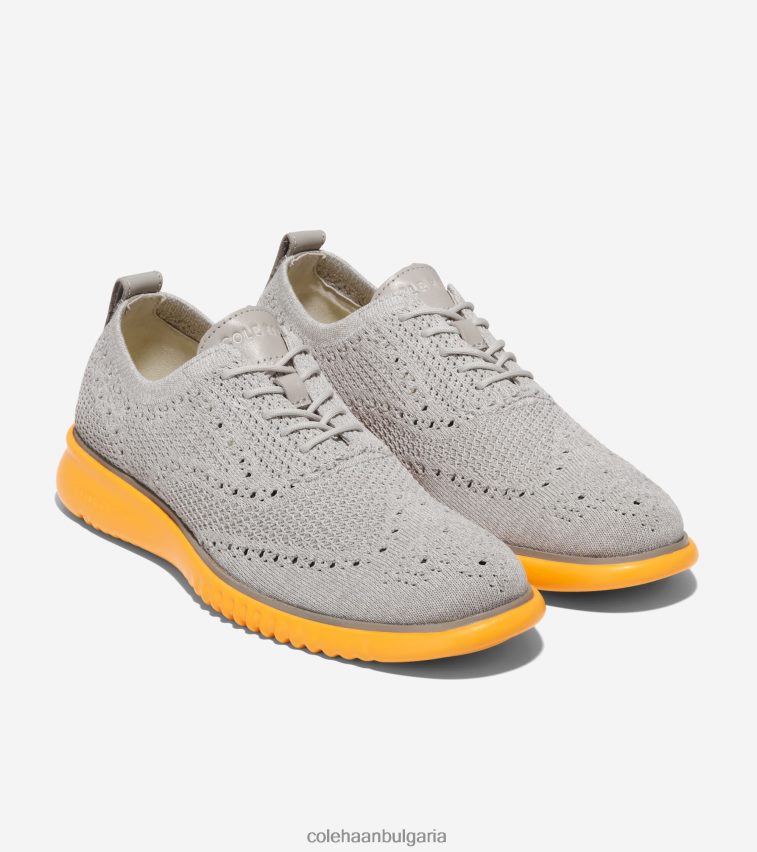 Cole Haan 2.zerogrand oxford мъже 84PB6Z274 сребърна бреза-палома-злато синтез стичлит обувки