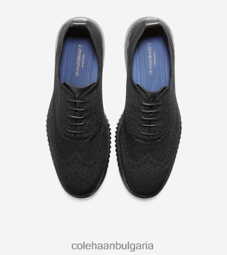 Cole Haan 2.zerogrand wingtip oxford мъже 84PB6Z276 черен стичлайт обувки