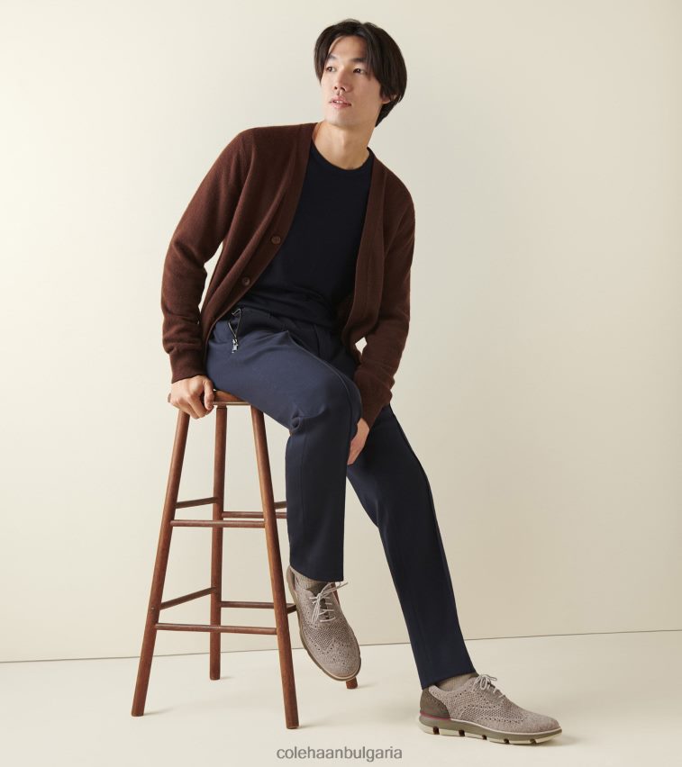 Cole Haan 4.zerogrand oxford мъже 84PB6Z364 каменно сив стичлит обувки