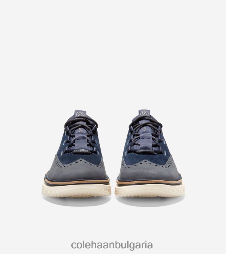 Cole Haan 5.zerogrand wingtip oxford мъже 84PB6Z300 тъмносиньо сако-слонова кост обувки