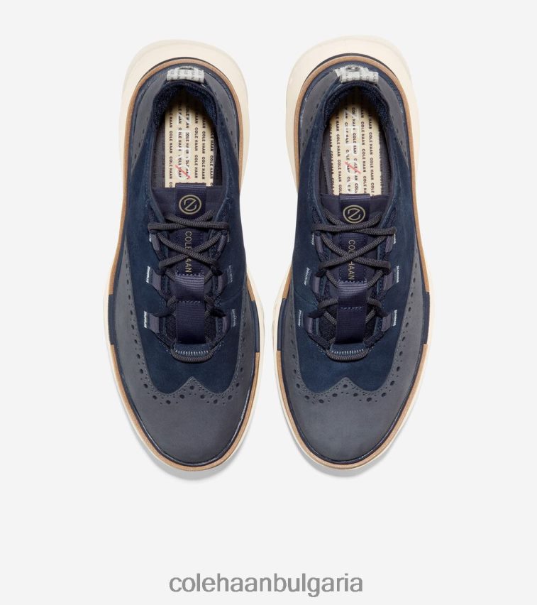 Cole Haan 5.zerogrand wingtip oxford мъже 84PB6Z300 тъмносиньо сако-слонова кост обувки